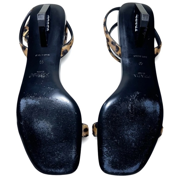 Prada Printed Leather Sandals in Honey - Picture 6 of 8